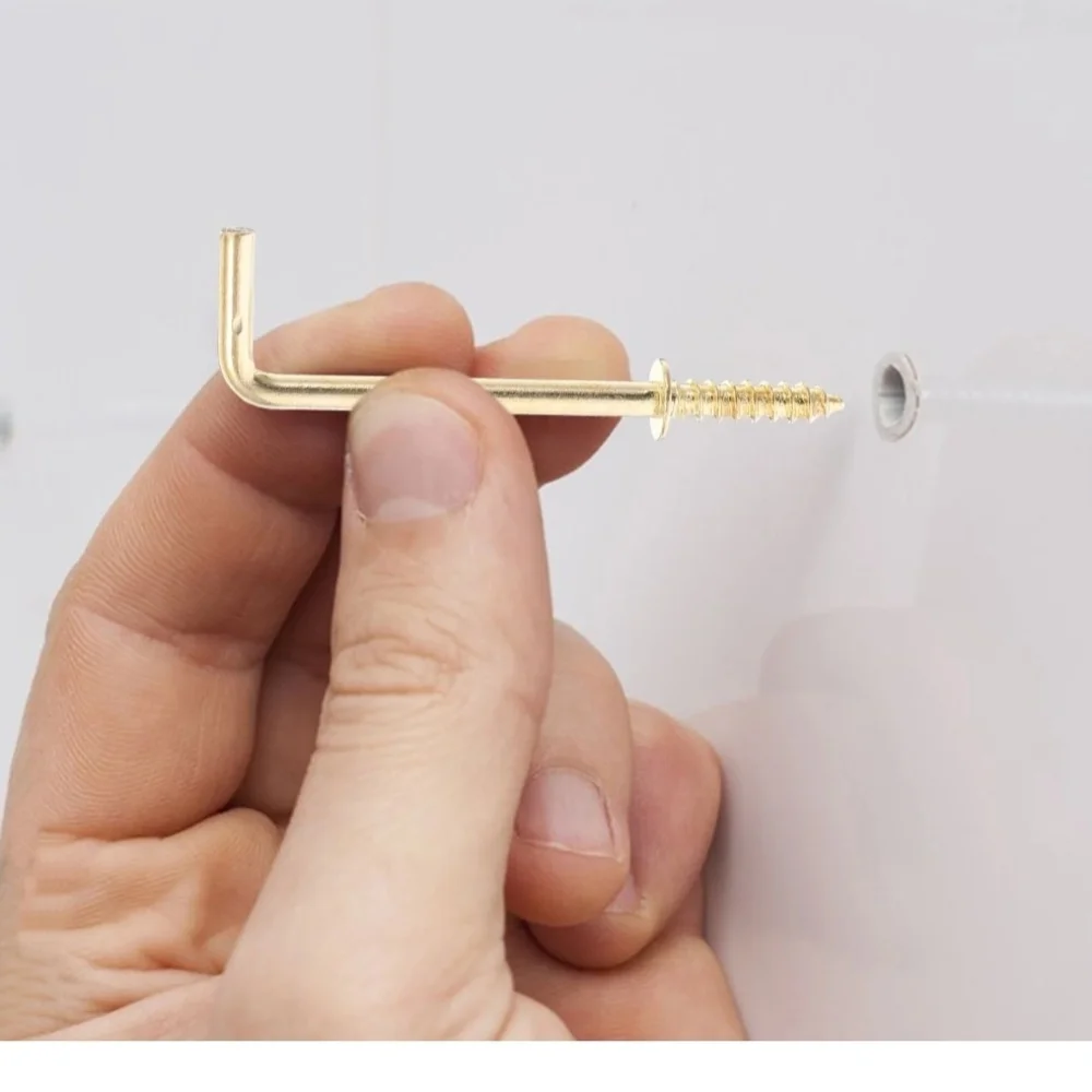 HANG PICTURES IN SECONDS ✨ 100 Gold Screw Hooks | DIY Glow-Up Kit 💅
